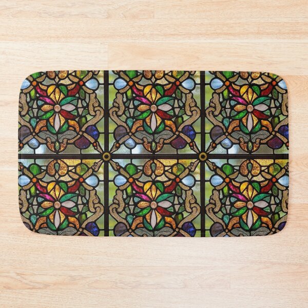 Item preview, Victorian Jewel Medallion Stained Glass Photo Texture designed and sold by DigitaICraft.