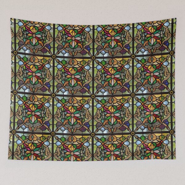 Item preview, Victorian Jewel Medallion Stained Glass Photo Texture designed and sold by DigitaICraft.