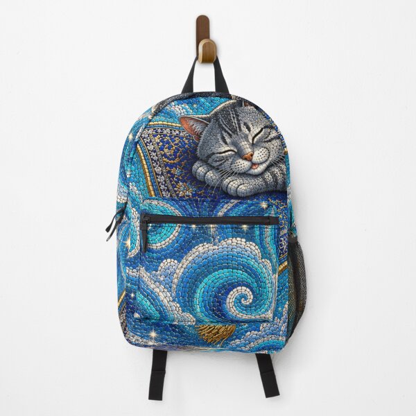 Item preview, Magic Carpet Ride Dreamscape with a Sleeping Grey Cat designed and sold by Mindworx21.