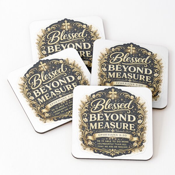 Item preview, Blessed Beyond Measure Christian Sticker designed and sold by Omanut Studio — By Ashwin..