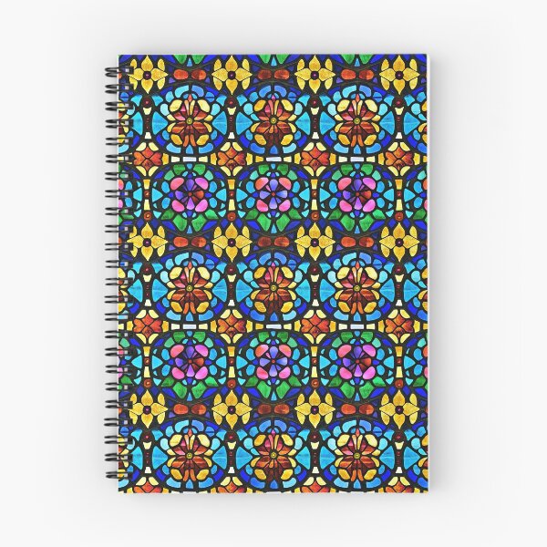 Item preview, Bold Geometric Floral Tile Stained Glass Photo Texture designed and sold by DigitaICraft.