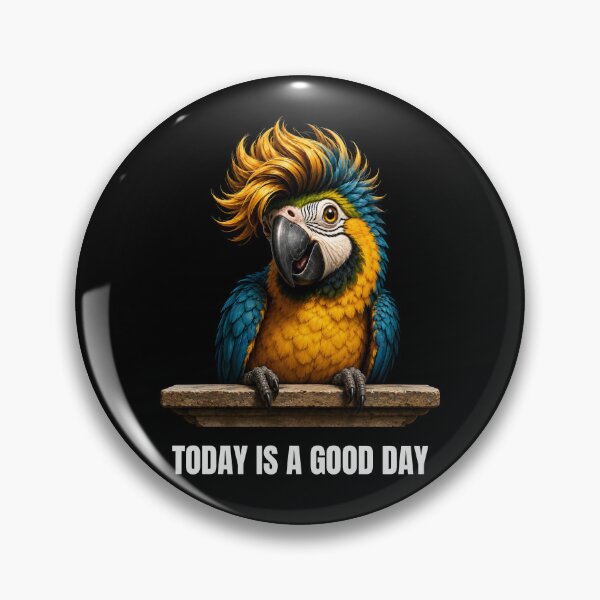 Item preview, Happy Parrot Vibes – Funny Colorful Bird Positive Cartoon Design designed and sold by MargaretaArt.