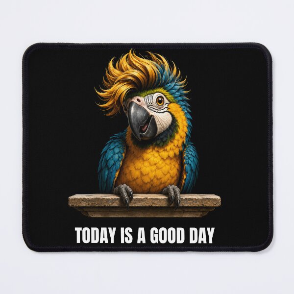 Item preview, Happy Parrot Vibes – Funny Colorful Bird Positive Cartoon Design designed and sold by MargaretaArt.