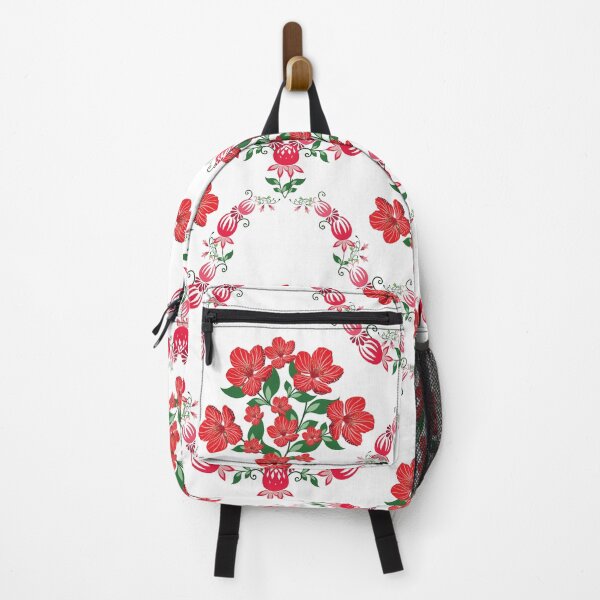 Item preview, Red Floral Heart Seamless Pattern with Decorative Folk Art Elements designed and sold by PowerAntShop.