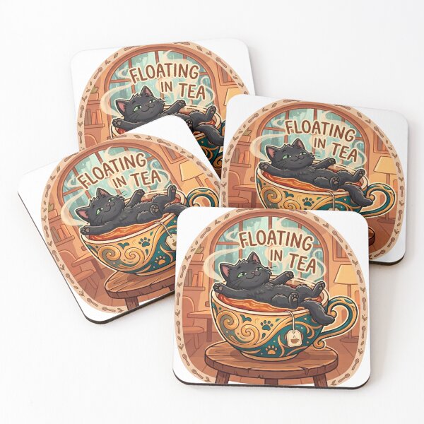 Item preview, Cat Floating in Tea designed and sold by Wave Studio.