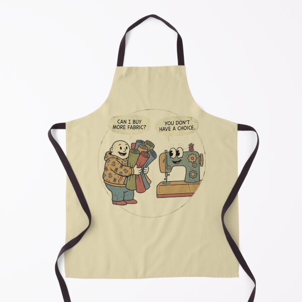 Item preview, Can I Buy More Fabric? Funny Sewing Comic Retro T-Shirt | Fabric Addict Sewing Machine Humor designed and sold by EverStitchStudio ★★★★★.