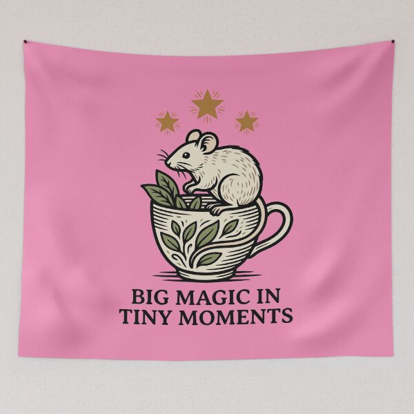 Item preview, Big Magic in Little Moments - Cute Magic Mouse Art designed and sold by ZUMERI.