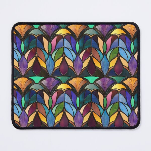 Item preview, Spectrum Scales Art Deco Stained Glass Photo Texture designed and sold by DigitaICraft.