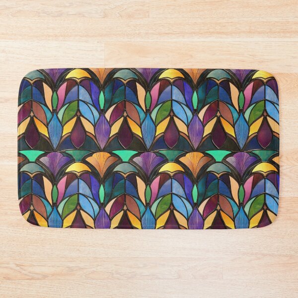 Item preview, Spectrum Scales Art Deco Stained Glass Photo Texture designed and sold by DigitaICraft.