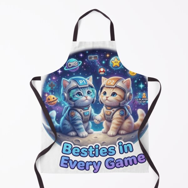 Item preview, Gamer Besties Cats – Best Friends in Every Game Cute Gamer Illustration designed and sold by MartBook.