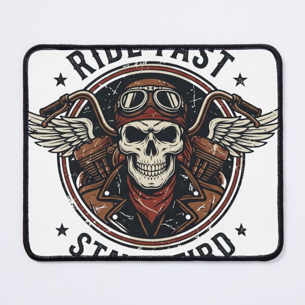Item preview, Ride Fast Stay Weird Vintage Biker Skull designed and sold by agusyp78.