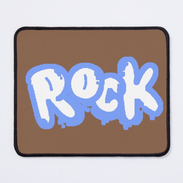 Item preview, ROCK Typography Graffiti Neon Blue White Rocker Gift designed and sold by AstronautMerch.