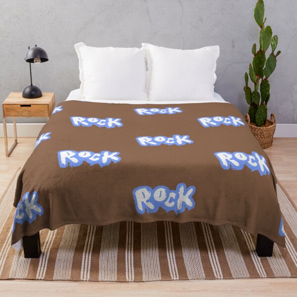 Item preview, ROCK Typography Graffiti Neon Blue White Rocker Gift designed and sold by AstronautMerch.