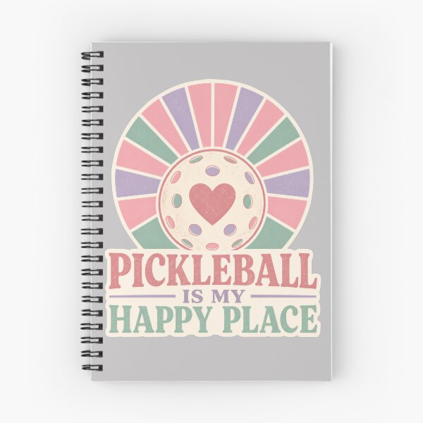 Item preview, Funny pickleball quote for girls - Pickleball is my happy place - Vintage retro pickleball art designed and sold by BelievingCreate.