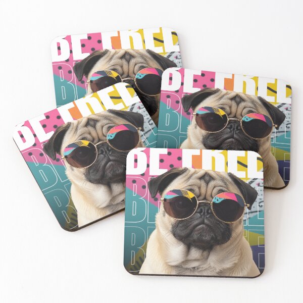 Item preview, Be Free Cool Pug Dog with Sunglasses designed and sold by Mithila Ubesekara.
