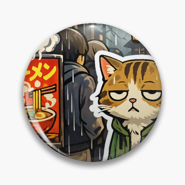 Artikelvorschau, Worst It Ramen Cat – Meme über eine erschöpfte japanische Ramen-Warteschlange entworfen und verkauft von kawaii animal store (in Japan).