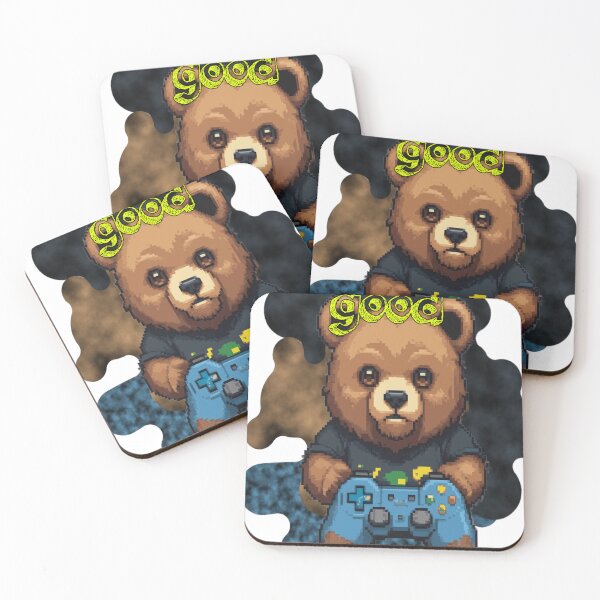 Item preview, Unbearably Good Bear Gamer Funny Pixel Art Pun designed and sold by Animalloveus.