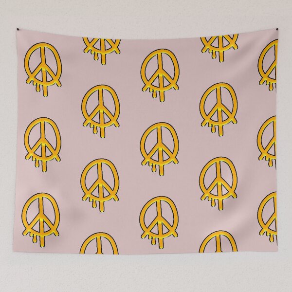 Item preview, Neon Yellow Drip Peace Sign Hippie Gift designed and sold by AstronautMerch.