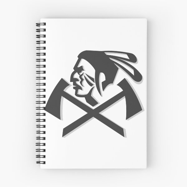 Item preview, Native American Warrior Crossed Hatchet Mascot designed and sold by patrimonio.