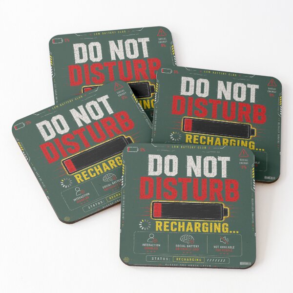 Item preview, Do Not Disturb Recharging | Low Social Battery Introvert Design designed and sold by LowBatteryStudio ⭐.