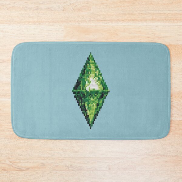 Item preview, 8 Bit Green Diamond - Retro Gaming Cross Stitch designed and sold by Nibi Store.