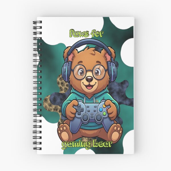 Item preview, Paws For Gaming Bear Cute Cub With Controller designed and sold by Animalloveus.
