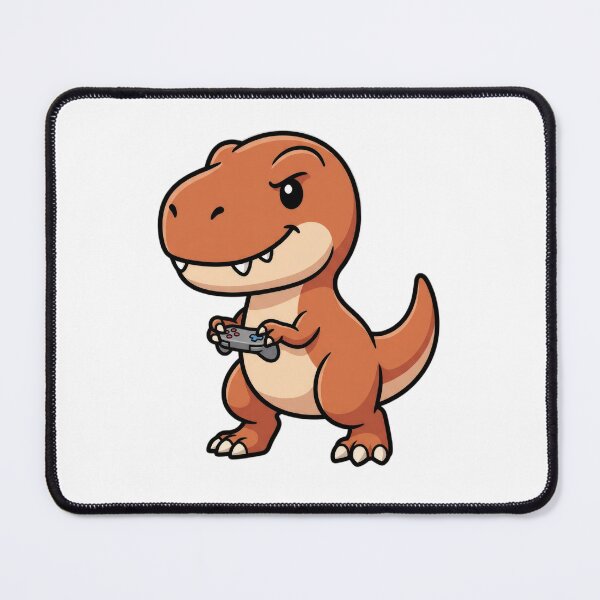 Item preview, Cute T Rex Gamer Tiny Arms Funny Dinosaur Controller Sticker designed and sold by how-is-design.
