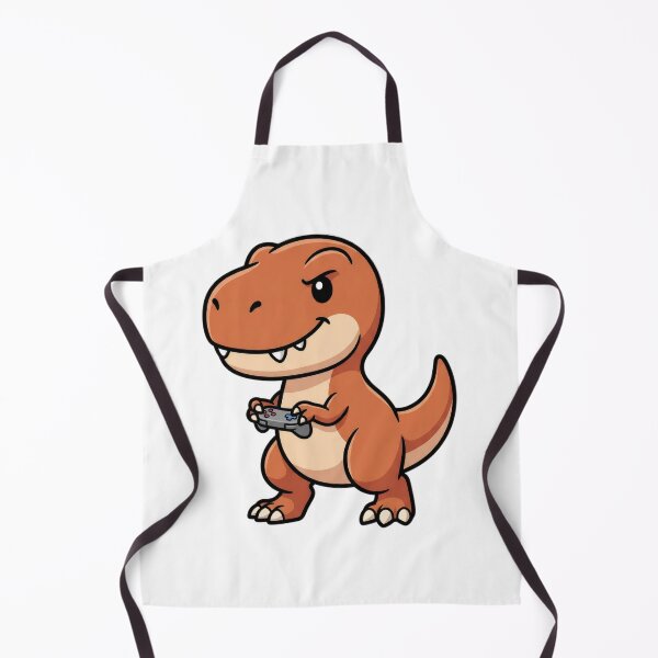 Item preview, Cute T Rex Gamer Tiny Arms Funny Dinosaur Controller Sticker designed and sold by how-is-design.