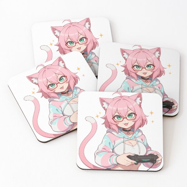 Item preview, Anime Catgirl Gamer Girl Waifu Nekomimi Art designed and sold by Shirt-Otakus.