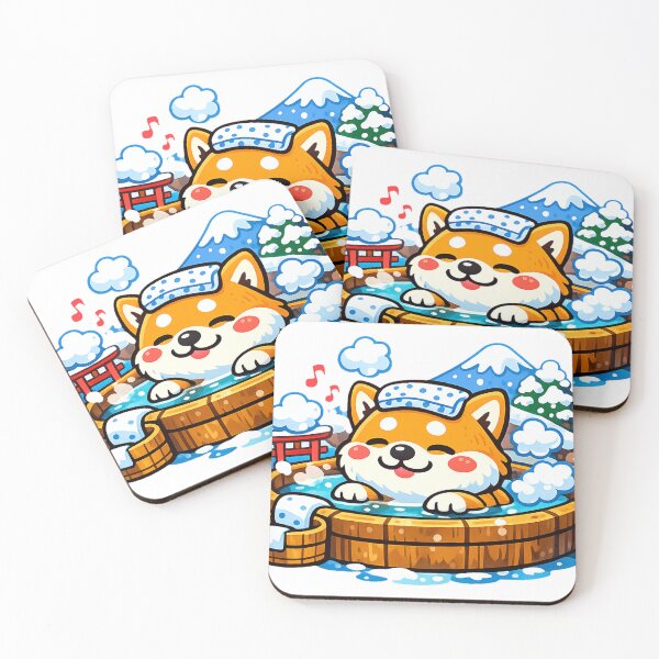 Item preview, Relaxing Shiba Inu Onsen | Cute Japanese Hot Spring Dog | Kawaii Japan Aesthetic designed and sold by kawaii animal store (in Japan).