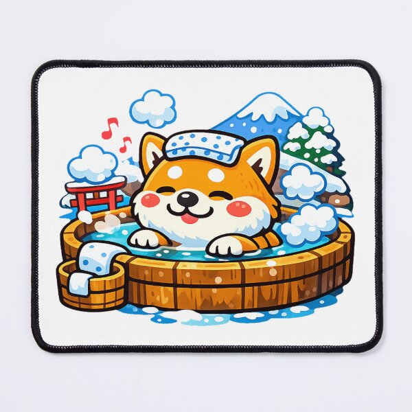 Item preview, Relaxing Shiba Inu Onsen | Cute Japanese Hot Spring Dog | Kawaii Japan Aesthetic designed and sold by kawaii animal store (in Japan).