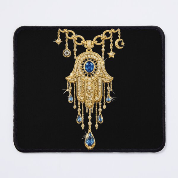 Item preview, Royal Hamsa Hand | Luxury Tunisian Gold Jewelry Art designed and sold by Rawafi Art Studio.