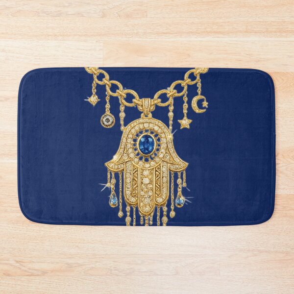 Item preview, Royal Hamsa Hand | Luxury Tunisian Gold Jewelry Art designed and sold by Rawafi Art Studio.