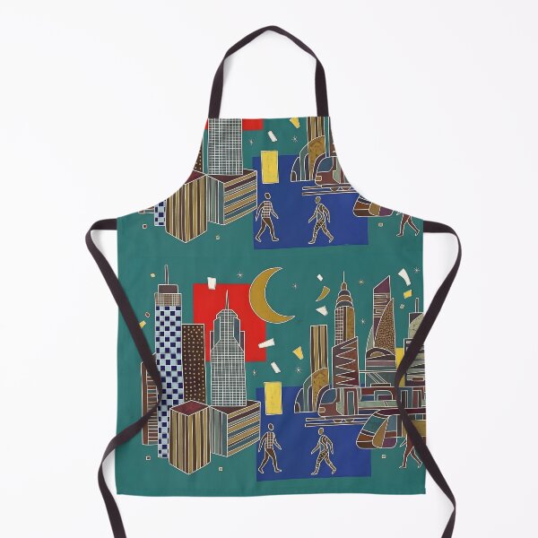 Item preview, Abstract Bauhaus Metropolis | Mid-Century Modern Skyline | Geometric Tribal Cityscape Art designed and sold by SergioMiklos.