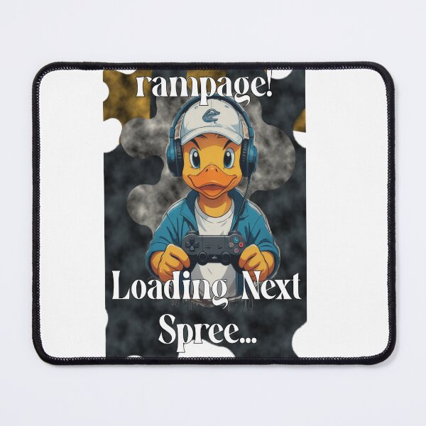 Item preview, Rampage Loading Next Spree Funny Gamer Duck Mascot designed and sold by Animalloveus.
