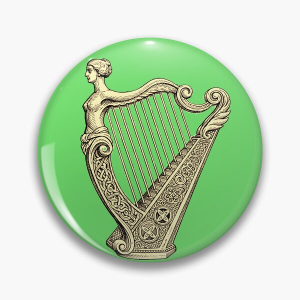 Item preview, Carved Irish Harp designed and sold by Linklandiya.
