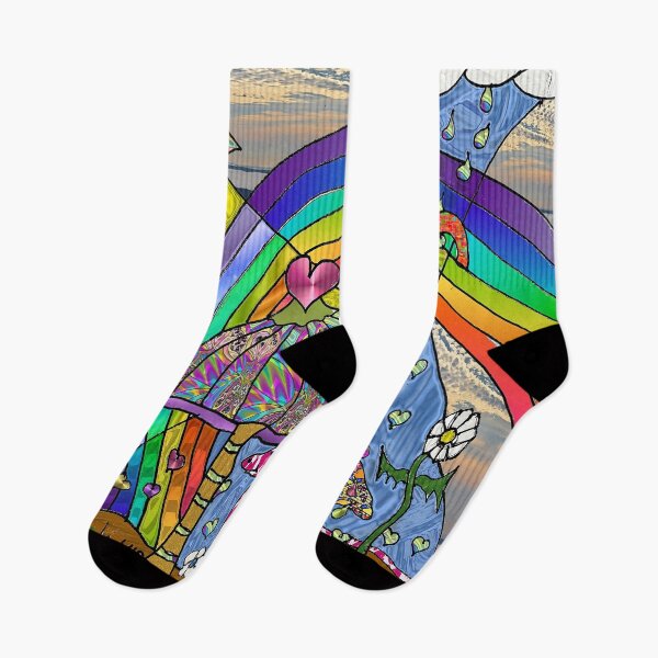 Item preview, Psychedelic Magic Mushrooms Rainbow Garden Art designed and sold by Lee Hiller Designs.