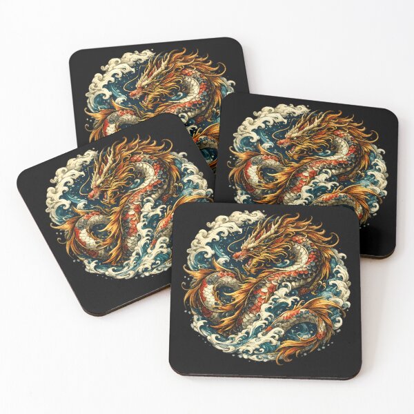 Item preview, Koi Dragon Fusion Japanese Inspired Fantasy Ocean Art designed and sold by Akter-sikder.