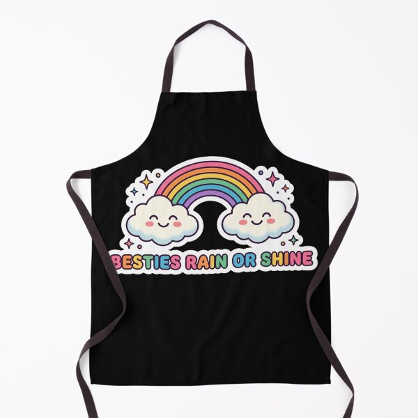 Item preview, Besties Rain or Shine – Cute Rainbow Friendship Illustration designed and sold by MartBook.
