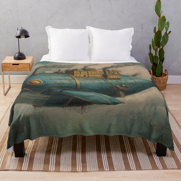 Item preview, Steampunk Whale Airship | Victorian Fantasy Flying City Art designed and sold by GSizzle1.