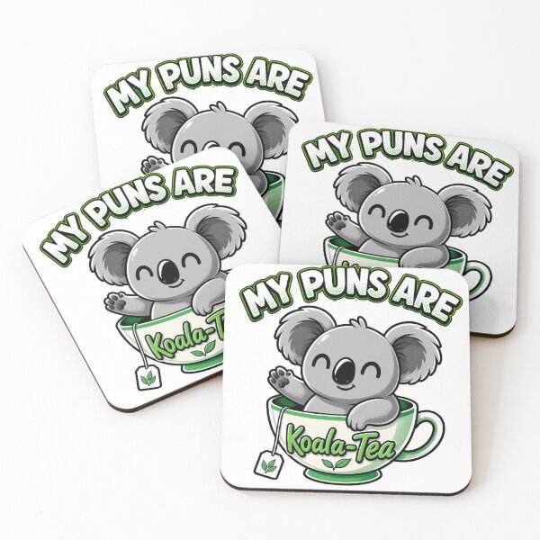 Item preview, Koala-Tea Cute Pun Koala Teacup Cartoon designed and sold by Nano-Threads.