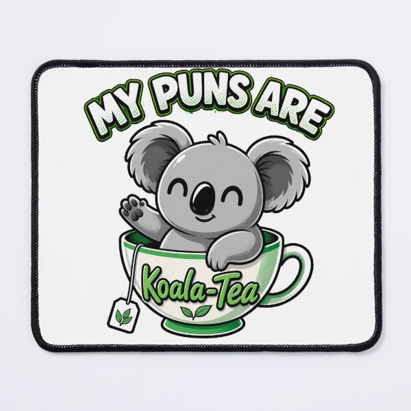 Item preview, Koala-Tea Cute Pun Koala Teacup Cartoon designed and sold by Nano-Threads.