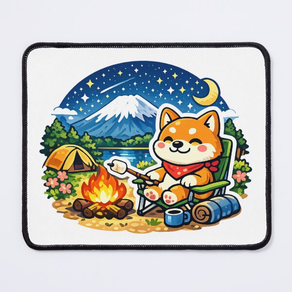 Item preview, Shiba Inu Camping Under Mt Fuji – Kawaii Japan Camping designed and sold by kawaii animal store (in Japan).