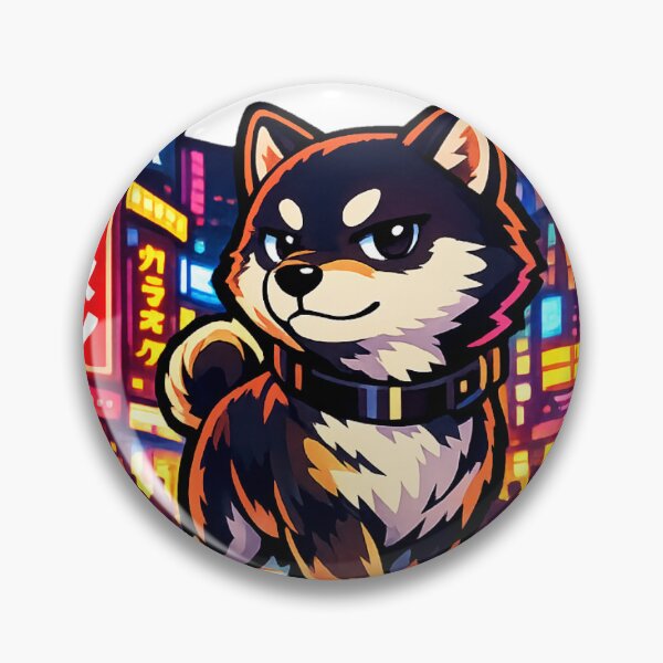 Item preview, Neon Shiba in Tokyo Night – Kawaii Japan Street designed and sold by kawaii animal store (in Japan).