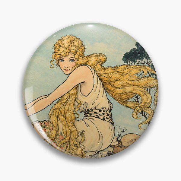 Item preview, The Golden-Haired Maiden by Florence Mary Anderson - Art Nouveau Fairy Illustration Vintage Tree Spirit Art for Fantasy Lovers designed and sold by RickE.
