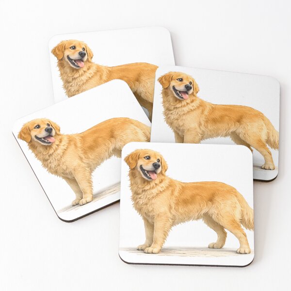 Item preview, Happy Golden Retriever Dog Portrait designed and sold by Eugene Printworks.