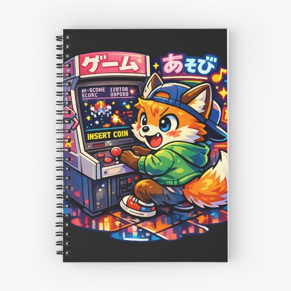 Item preview, Retro Arcade Fox - Japanese Game Center Y2K Kawaii Design designed and sold by kawaii animal store (in Japan).