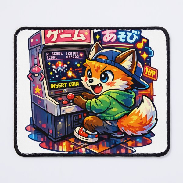 Item preview, Retro Arcade Fox - Japanese Game Center Y2K Kawaii Design designed and sold by kawaii animal store (in Japan).
