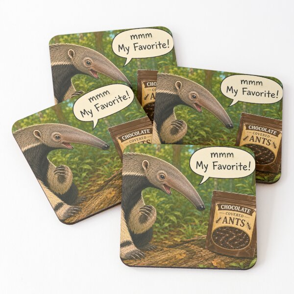 Item preview, Mmm My Favorite! Funny Anteater Chocolate Covered Ants Cartoon designed and sold by AnimalMarvels.
