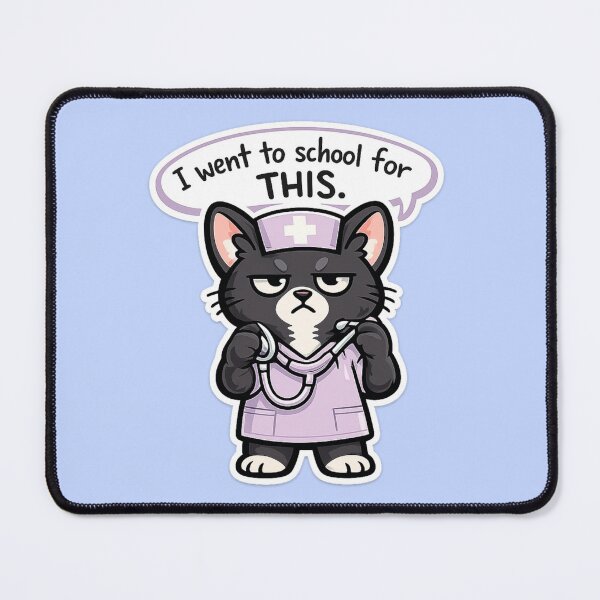 Item preview, Grumpy Nurse Cat Funny Medical School Gift designed and sold by Gentlestate.
